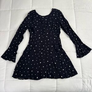 Forever 21 Black Dress with White Star Print